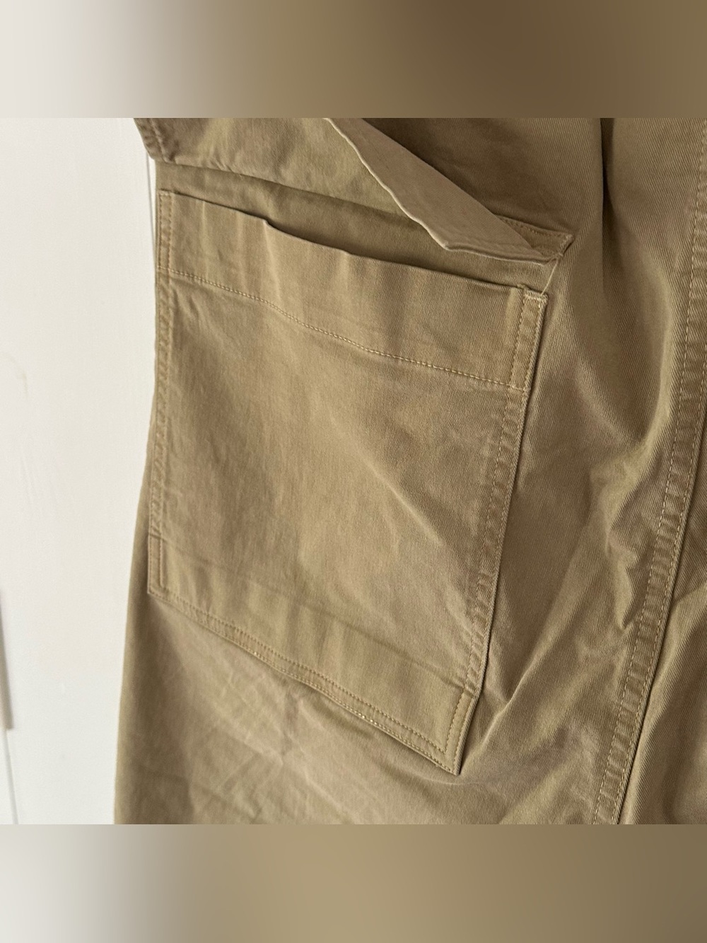Nili Lotan Walker Khaki Drawstring Trousers Sz L Tan - Picture 8 of 13